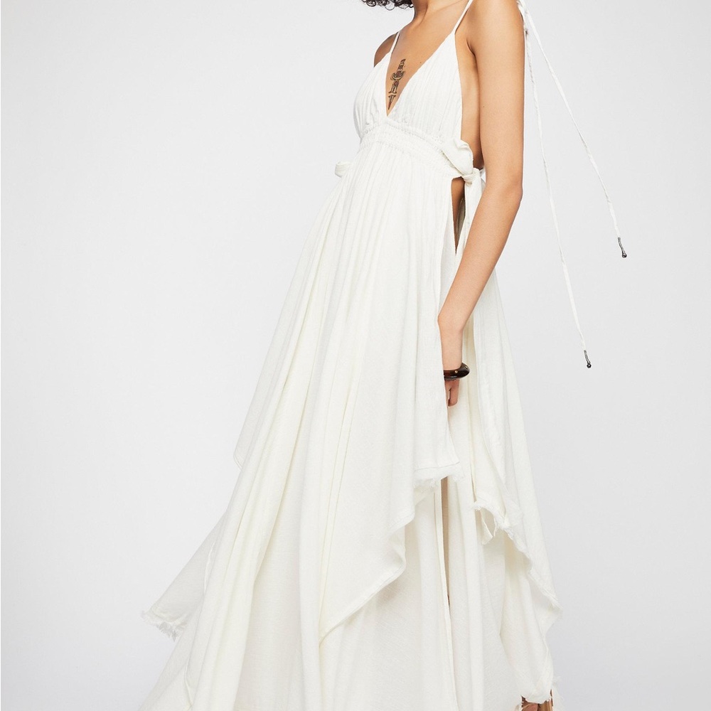 RARE Free People Tropical Heat Maxi White Dress XS